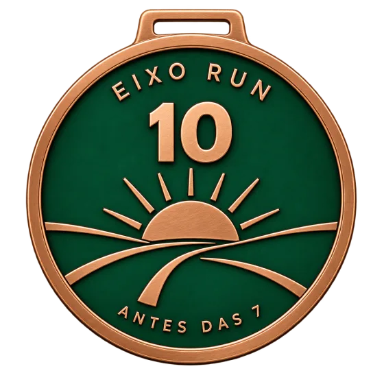 Medalha de bronze de dez corridas antes das 7h