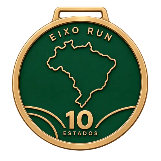 Medalha de ouro de corridas em dez estados